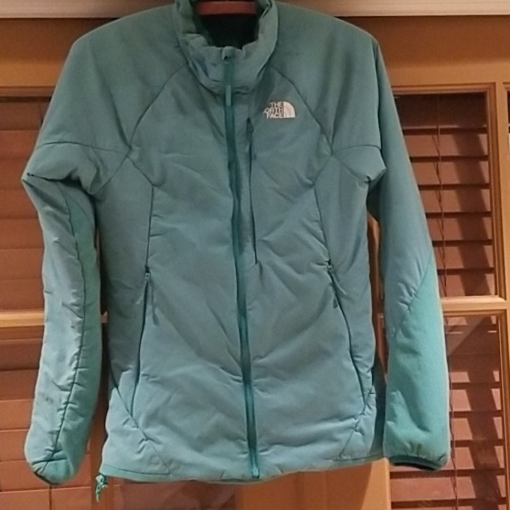 North Face jacket XS turquoise EUC